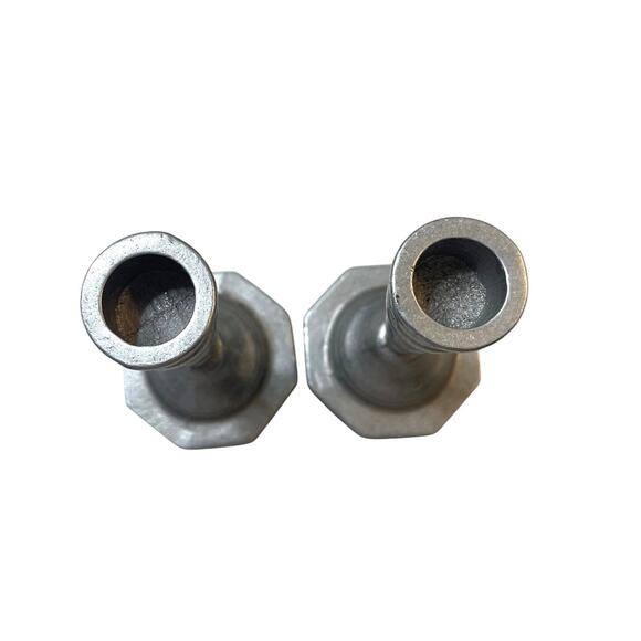 Vintage Canton Casting Stitesmetal Mini Pewter Candlesticks – Set of 2 - Picture 3 of 4